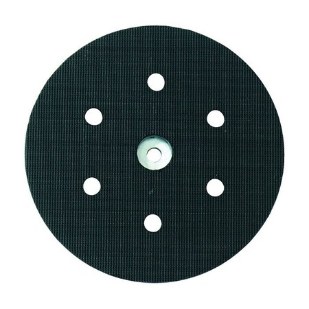 Metabo Replacement Backing Pad, Hard Medium Perforated, 6 Pad Diameter, Hook and Loop Attachment, 6 Holes 631158000